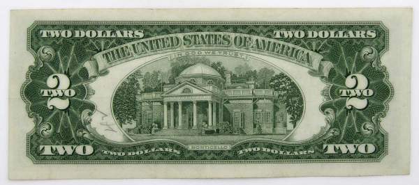 Банкнота 2 доллара США 1963 года