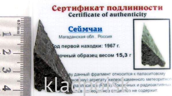 Осколок метеорита Сеймчан арт 12 Осколок метеорита Сеймчан арт 12