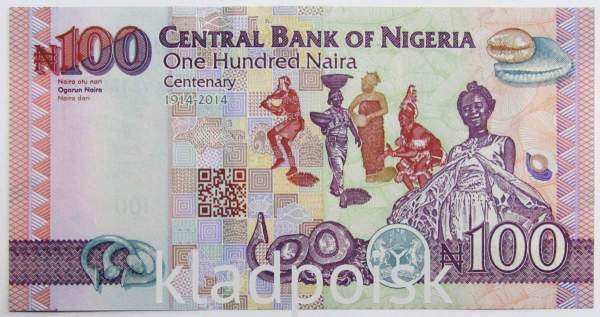 Банкнота 100 найра 2014 года, Нигерия - 100 лет существования Нигерии
