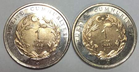 Набор монет 1 лира Турция – Кошка, Собака, 2010