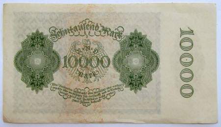 Банкнота 10000 марок 1922 года - Веймарская Республика, арт 2
