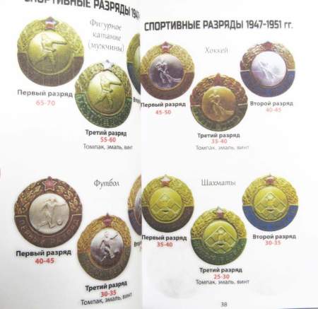 Каталог-ценник Спортивные разряды СССР 1947-1991 гг.