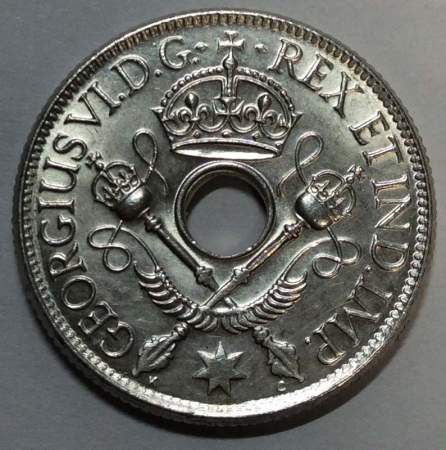 Монета 1 шиллинг 1938 года Новая Гвинея Британская