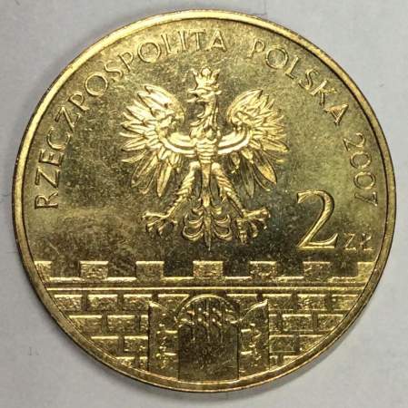 Монета 2 злотых Польша Город Пшемысль из серии Древние города Польши, 2007