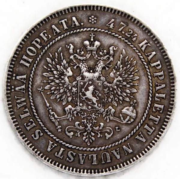 Монета 2 марки 1906 г. Для Финляндии (Николай II) Монета 2 марки 1906 г. Для Финляндии (Николай II)