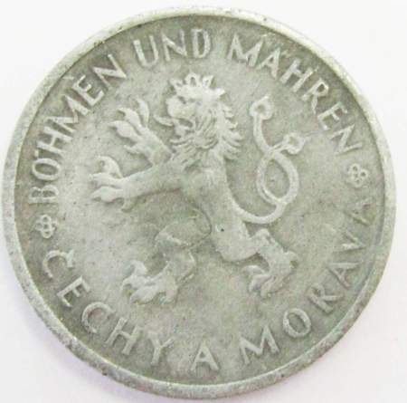 Монета 1 крона 1942 года Богемия и Моравия