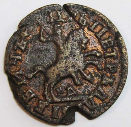 Монета 1 копейка Российской Империи 1714 Петр 1, арт 3