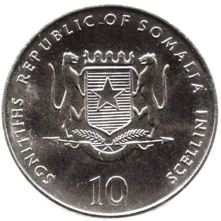 Монета 10 шиллингов Сомали Китайский Гороскоп – Змея