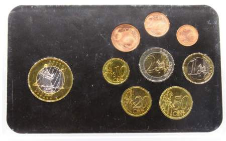 Набор монет Евро Австрия 2002-2006 годов с жетоном