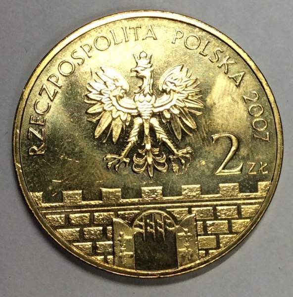 Монета 2 злотых Польша Город Клодзко из серии Древние города Польши, 2007