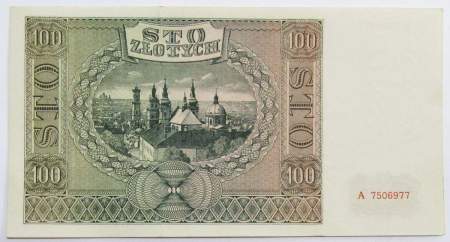 Банкнота 100 злотых 1941 года Польша