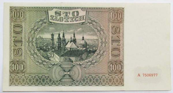 Банкнота 100 злотых 1941 года Польша