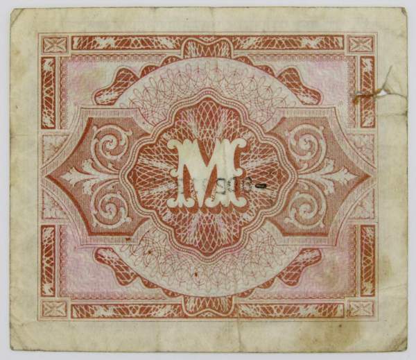 Банкнота 5 марок 1944 года, Германия, Оккупация Германии войсками союзников, арт 2