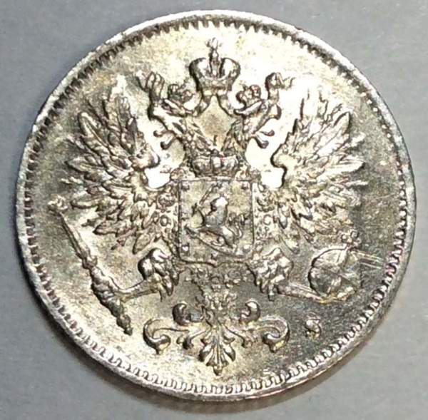 Монета 25 пенни 1916 г. для Финляндии (Николай II)