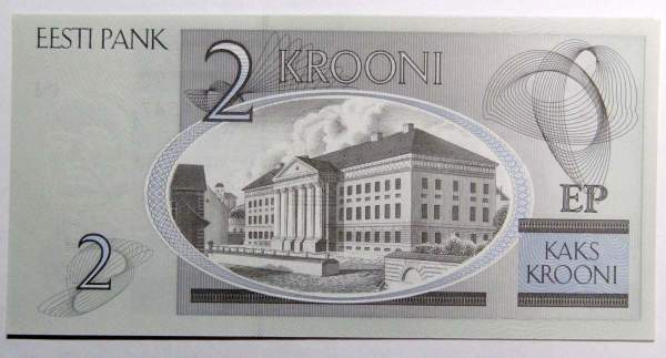 Банкнота 2 кроны 2006 года Эстония