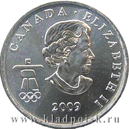 Монета  25 центов Канада, XXI зимние Олимпийские Игры, Ванкувер 2010 – Женский хоккей