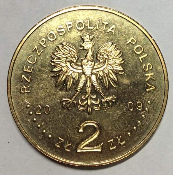 Монета 2 злотых Польша Тшебница из серии Города Польши, 2009