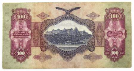 Банкнота 100 пенгё 1930 года Венгрия, арт 5