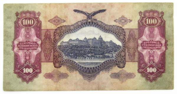 Банкнота 100 пенгё 1930 года Венгрия, арт 5