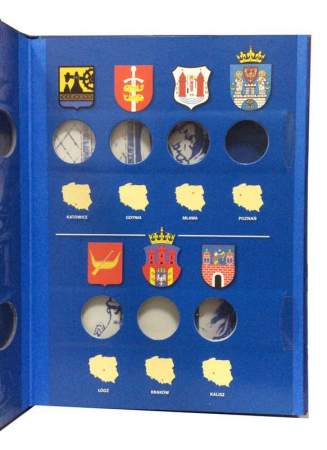 Альбом для монет 2 злотых Польши серии «Города Польши» 2009-2011 гг.