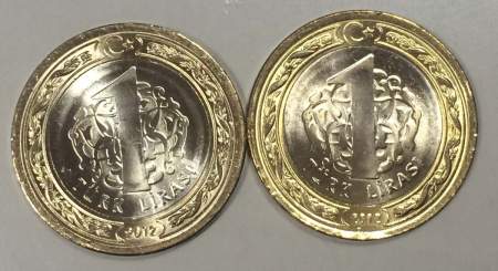 Набор юбилейных монет Турция 2012 года, 2 монеты