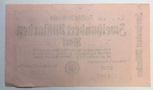 Банкнота 20 миллиардов марок 1924 года - Веймарская Республика