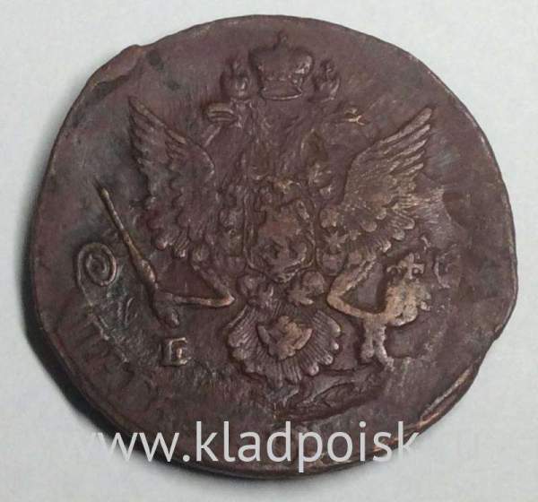 Монета 5 копеек Российской Империи 1786 ЕМ (арт 2) Монета 5 копеек Российской Империи 1786 ЕМ (арт 2)