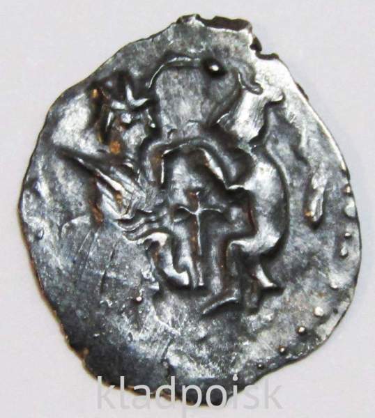 Новгородская денга (чешуя), серебро, период самостоятельности 1420-1478 гг, арт 3