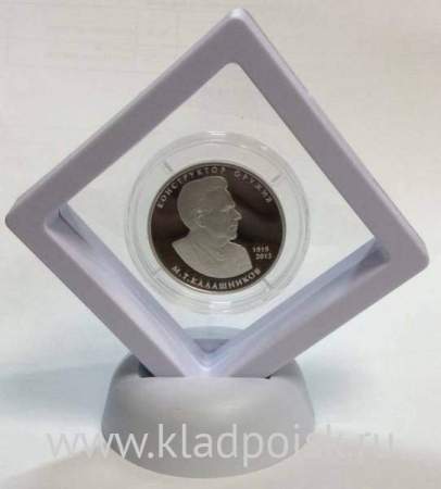 Футляр-рамка для презентации монет с подставкой, квадратный дисплей