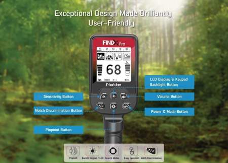 Металлоискатель Nokta FINDX Pro с катушкой 11 дюймов