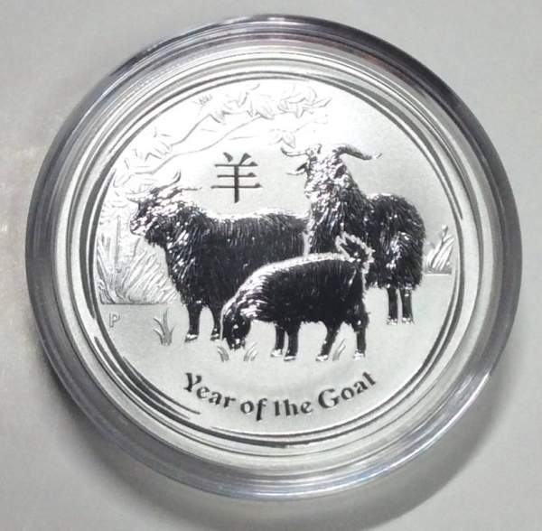 Монета 50 центов Австралия 2015 Год Козы, серебро