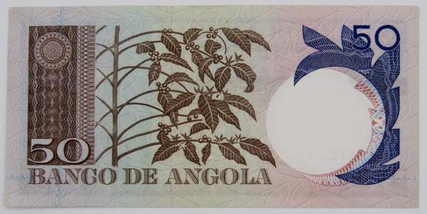 Банкнота 50 эскудо 1973 года Ангола