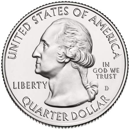 Монета 25 центов Национальный парк Глейшер, монетный двор D