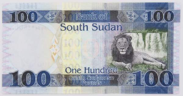 Банкнота 100 фунтов 2019 года Южный Судан