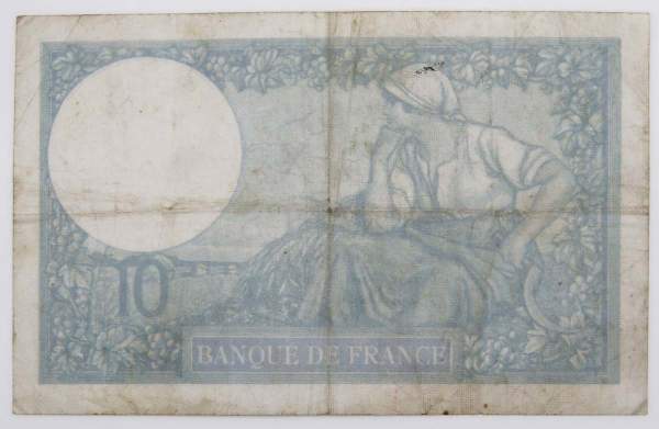 Банкнота 10 франков 1941 года Франция