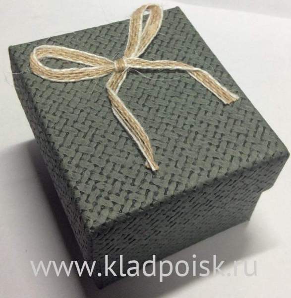 Коробка подарочная с наполнителем плетенка зеленая