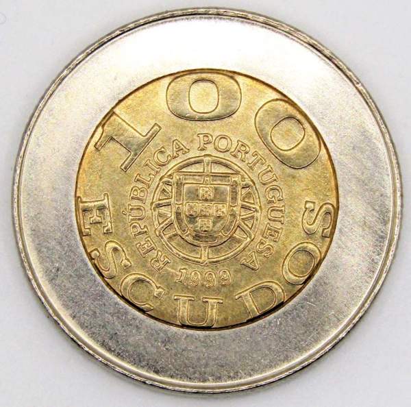 Монета 100 эскудо 1999 года, ЮНИСЕФ - Португалия Монета 100 эскудо 1999 года, ЮНИСЕФ - Португалия