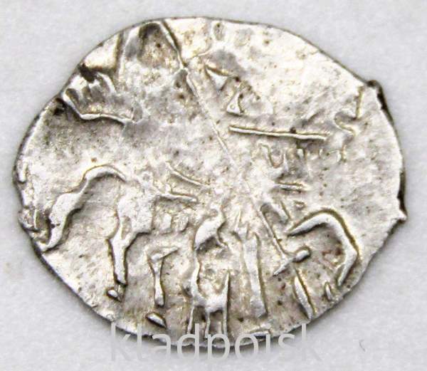 Копейка серебро Петр I Алексеевич (чешуя), совместное правление, арт 3