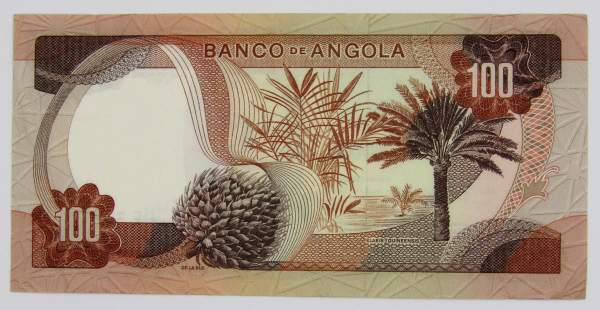 Банкнота 100 эскудо 1972 года Ангола