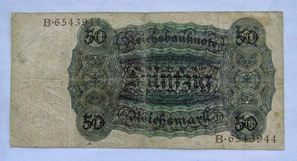 Банкнота 50 марок 1924 года - Веймарская Республика Банкнота 50 марок 1924 года - Веймарская Республика