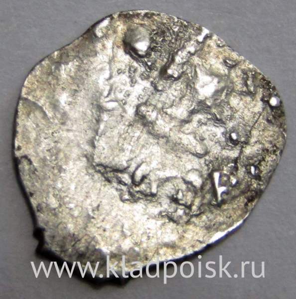 Денга Василий II Васильевич «Тёмный», серебро, Голова/всадник, арт 11 Денга Василий II Васильевич «Тёмный», серебро, Голова/всадник, арт 11