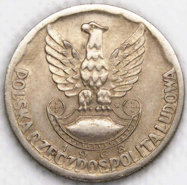 Монета 10 злотых Польша, 25 лет Войску Польскому, 1968