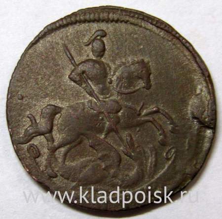 Монета 1 денга 1759 года, Российская Империя, Елизавета I