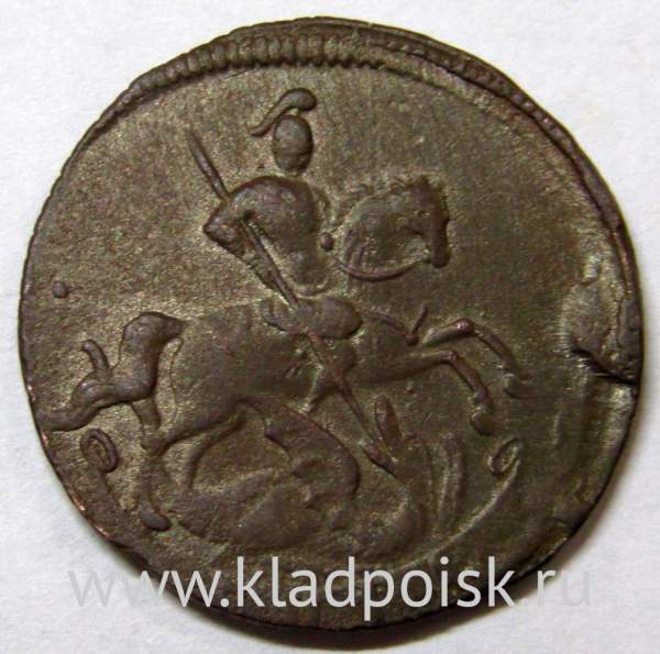 Монета 1 денга 1759 года, Российская Империя, Елизавета I Монета 1 денга 1759 года, Российская Империя, Елизавета I