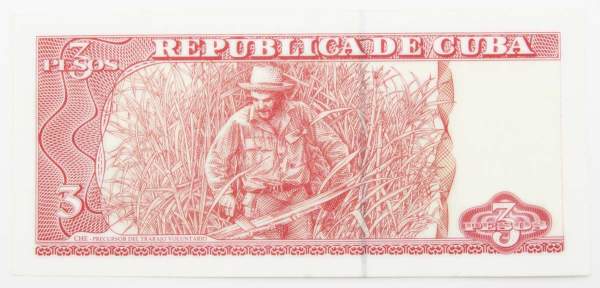Банкнота 3 песо 2005 года Куба
