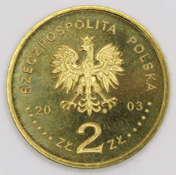 Монета 2 злотых Польша 2003 - Бригадный генерал Станислав Мацек