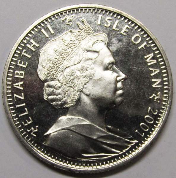 Монета 1 крона Остров Мэн, 2001, Сомалийская кошка