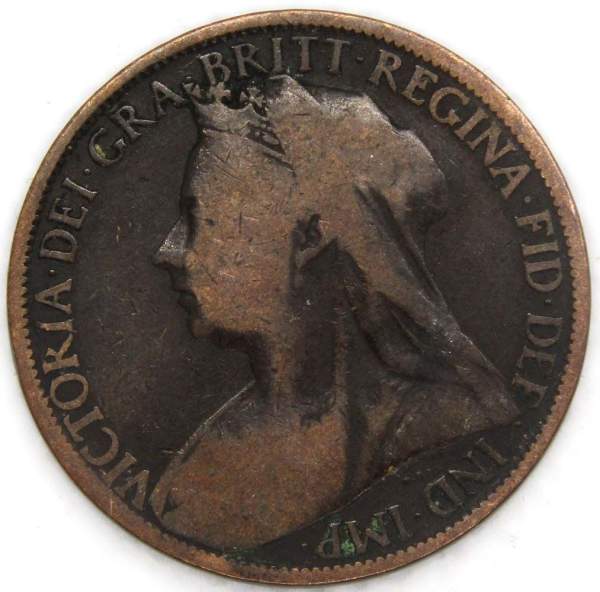 Монета 1 пенни 1897 года Великобритания