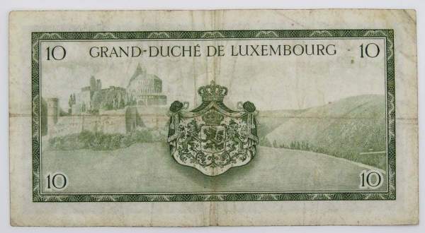 10 франков 1954 года Люксембург