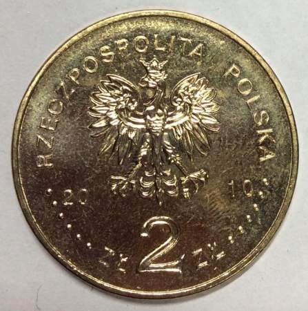 Монета 2 злотых Польша Кальваря-Зебжидовская из серии Города Польши, 2010